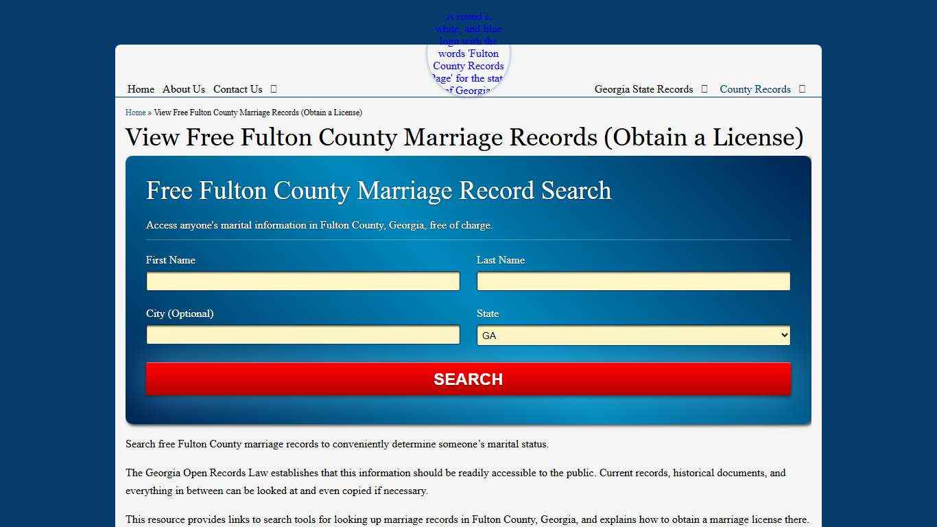 View Free Fulton County Marriage Records (Obtain a License)